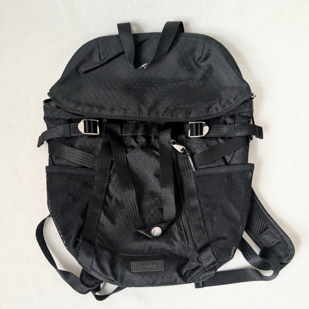 Athleta Stylish Excursion Black Backpack With Mul… - image 2